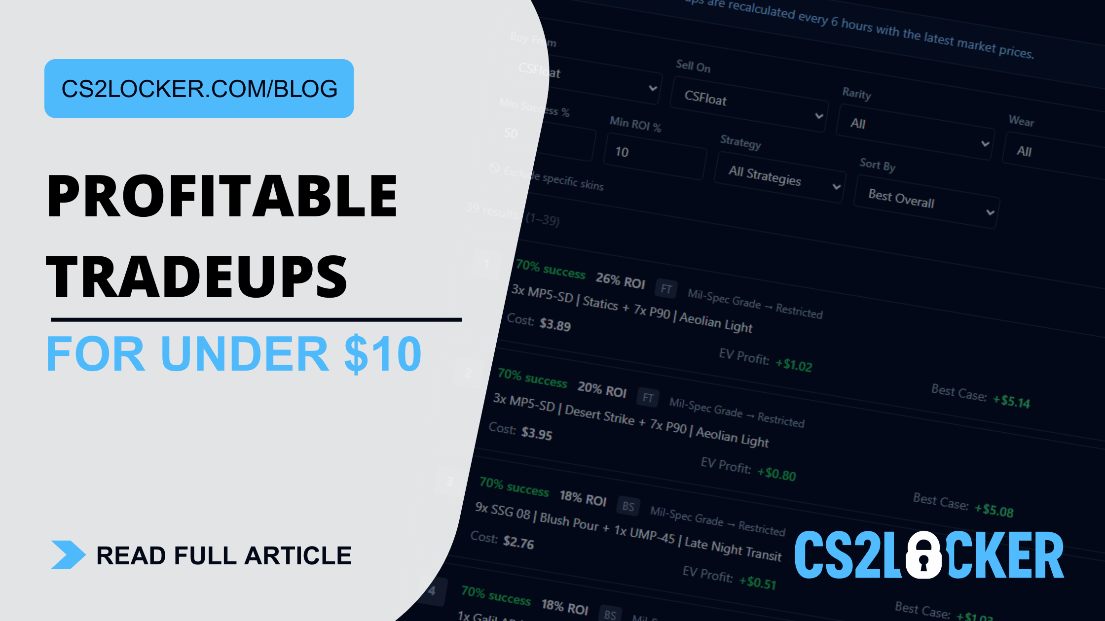 Best Profitable Trade Ups Under $10 in CS2