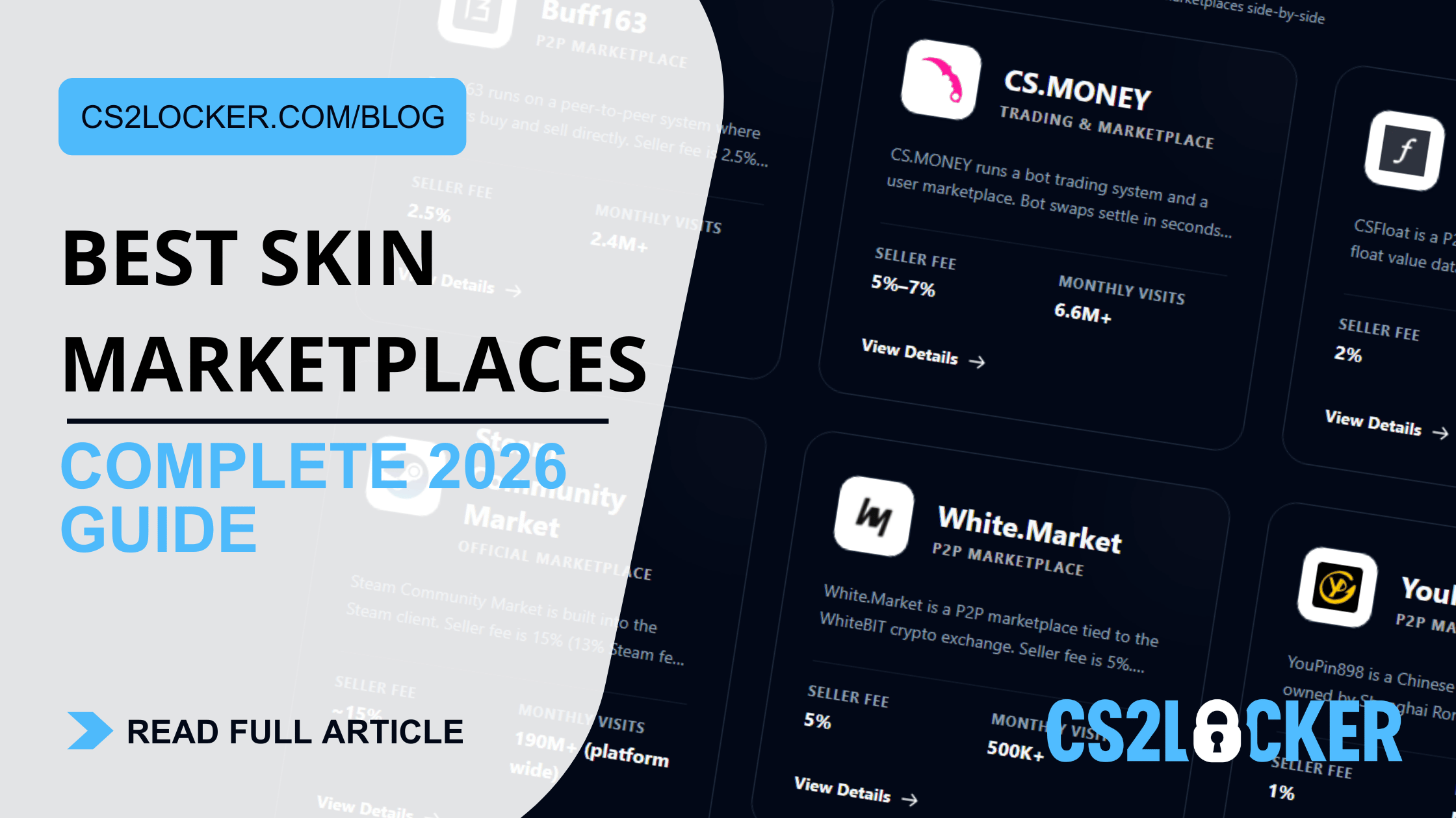 Best CS2 Skin Marketplaces 2026: Complete Comparison